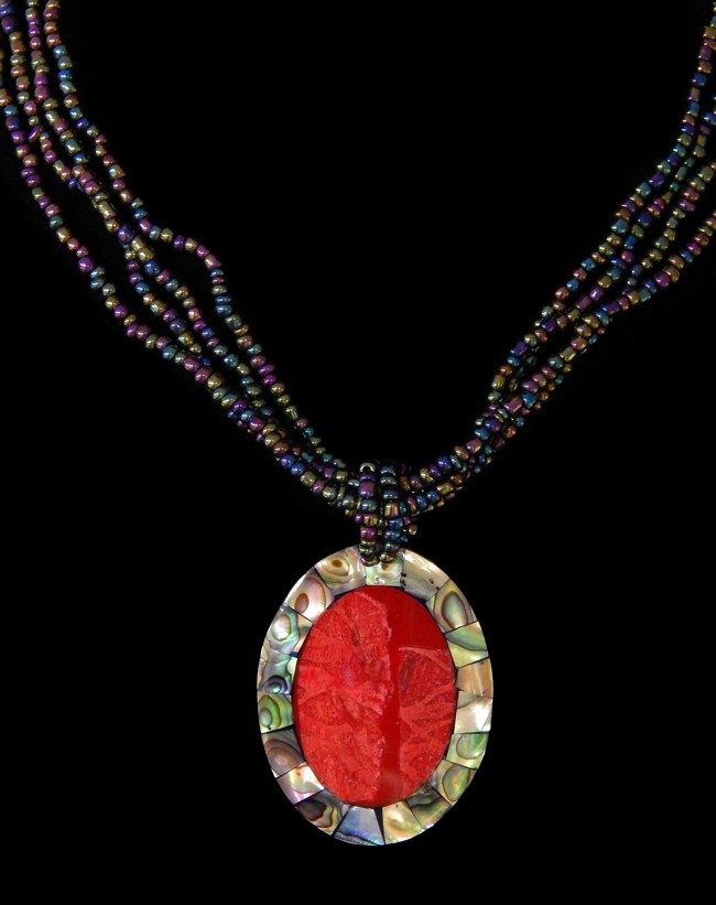 Red Coral Necklaces   OPRC1 100 Pendant 17 Red Coral Necklace 