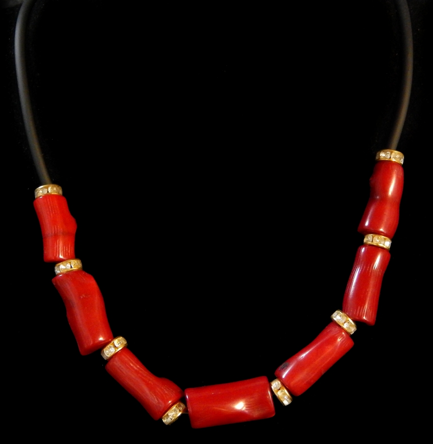 Red Coral Rope Necklace